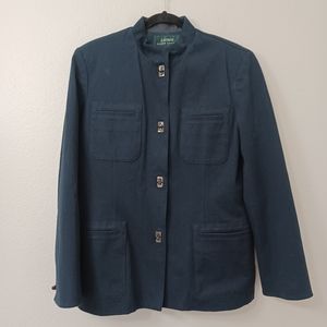 Ralph Lauren Navy Military Jacket Metal Clasp Buttons